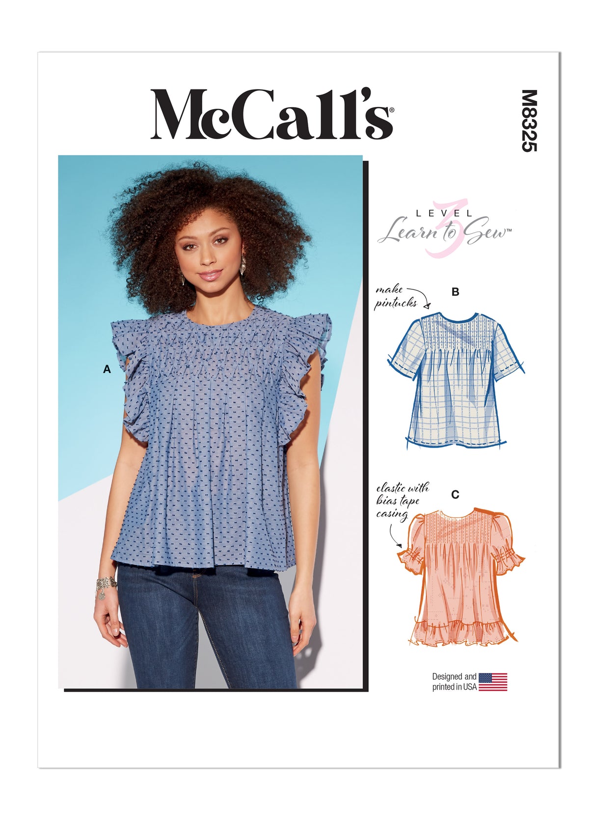 Patron McCall's n°8325 - Chemisiers à petits plis pour femmes
