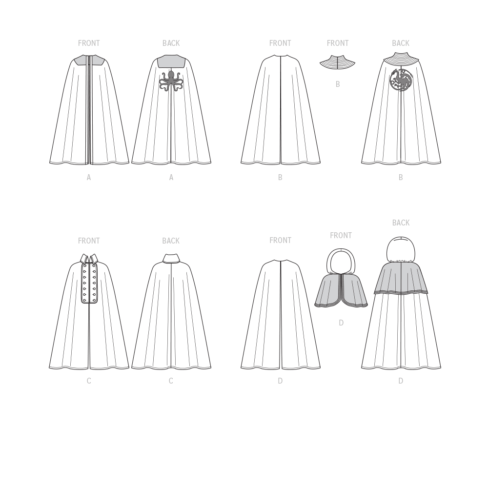 Patron McCall's n°8335 - Capes de déguisement