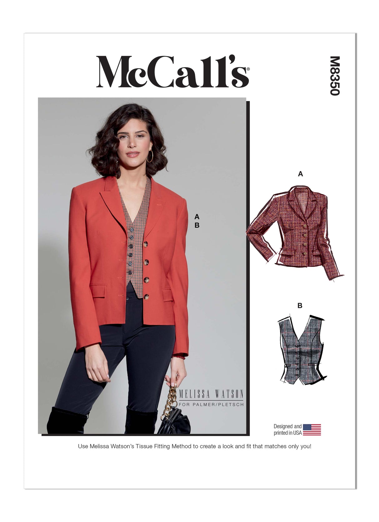 Patron McCall's n°8350 - Blazer et gilet pour femme