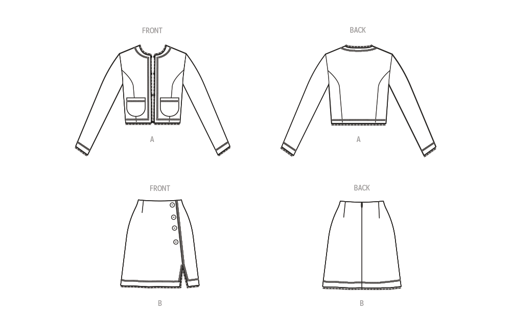 Patron McCall's n°8370 - Veste et jupe élégantes
