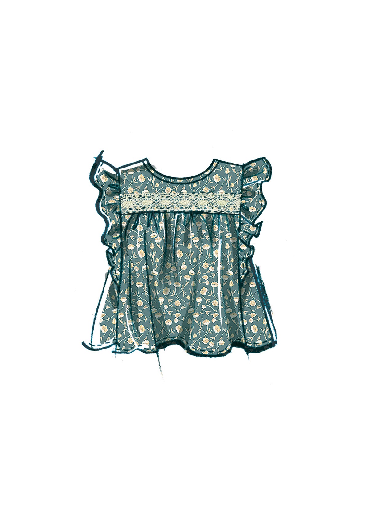 Patron McCall's n°8373 - Ensemble haut et jupe pour enfants