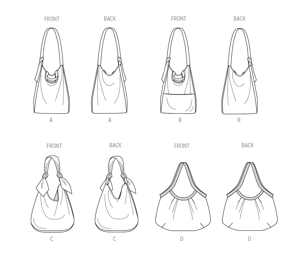 Patron McCall's n°8375 - Sacs en quatre styles