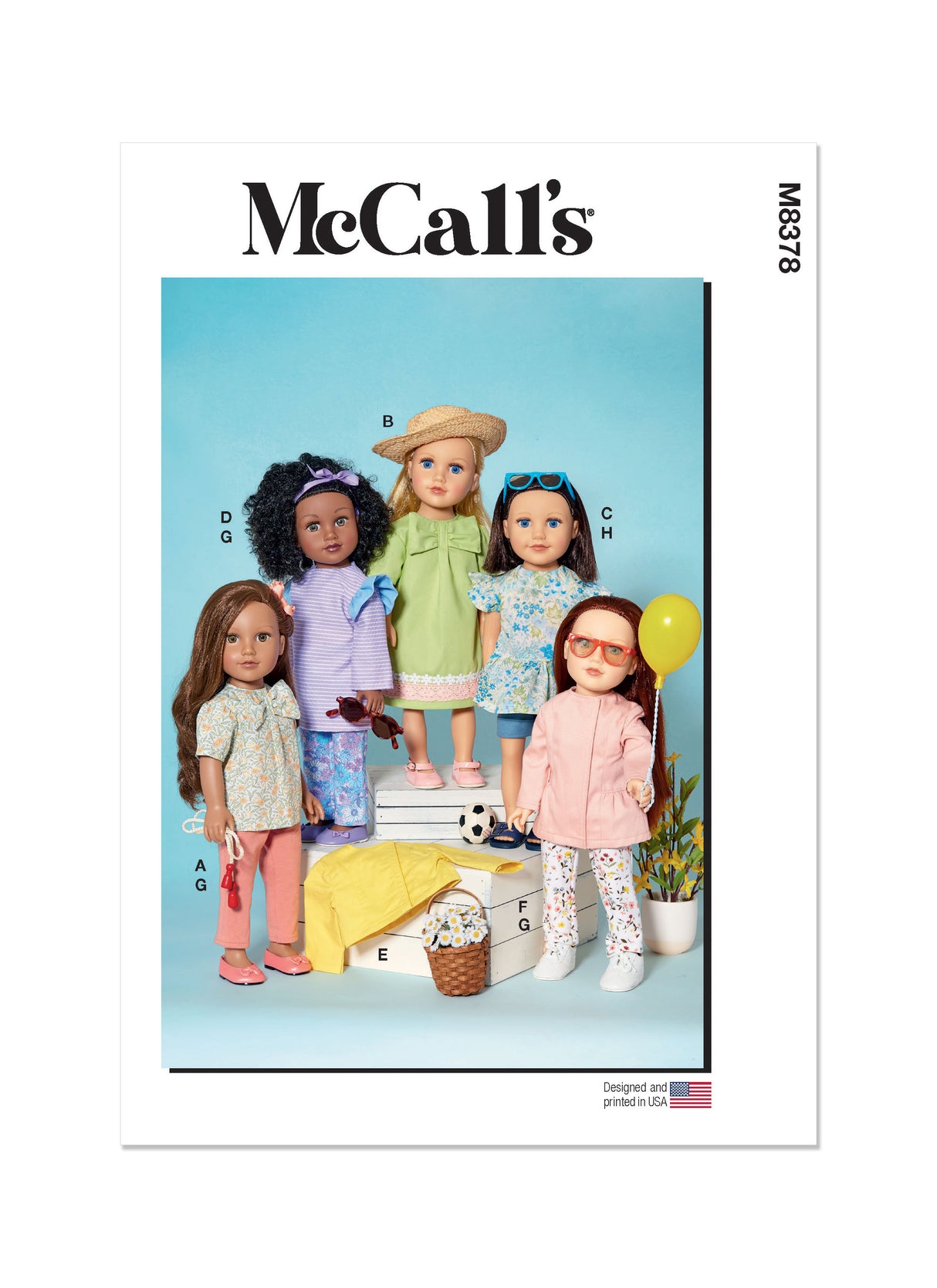 Patron McCall's n°8378 - Vêtements pour poupées de 46 cm