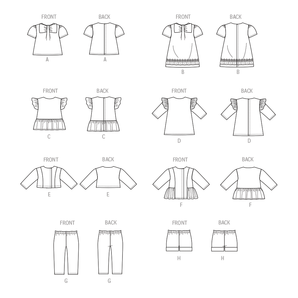 Patron McCall's n°8378 - Vêtements pour poupées de 46 cm