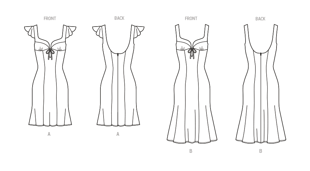 Patron McCall's n°8382 - Robe moulante avec découpe et dos ouvert