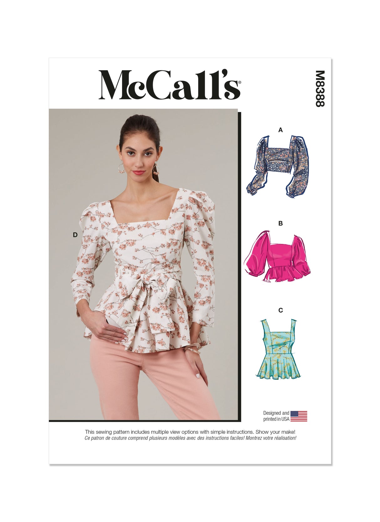 Patron McCall's n°8388 - Haut à encolure carrée