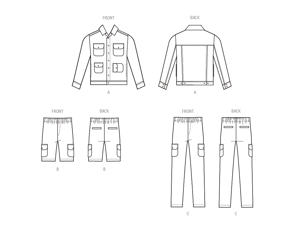 Patron McCall's n°8393 - Veste, short et pantalon pour homme