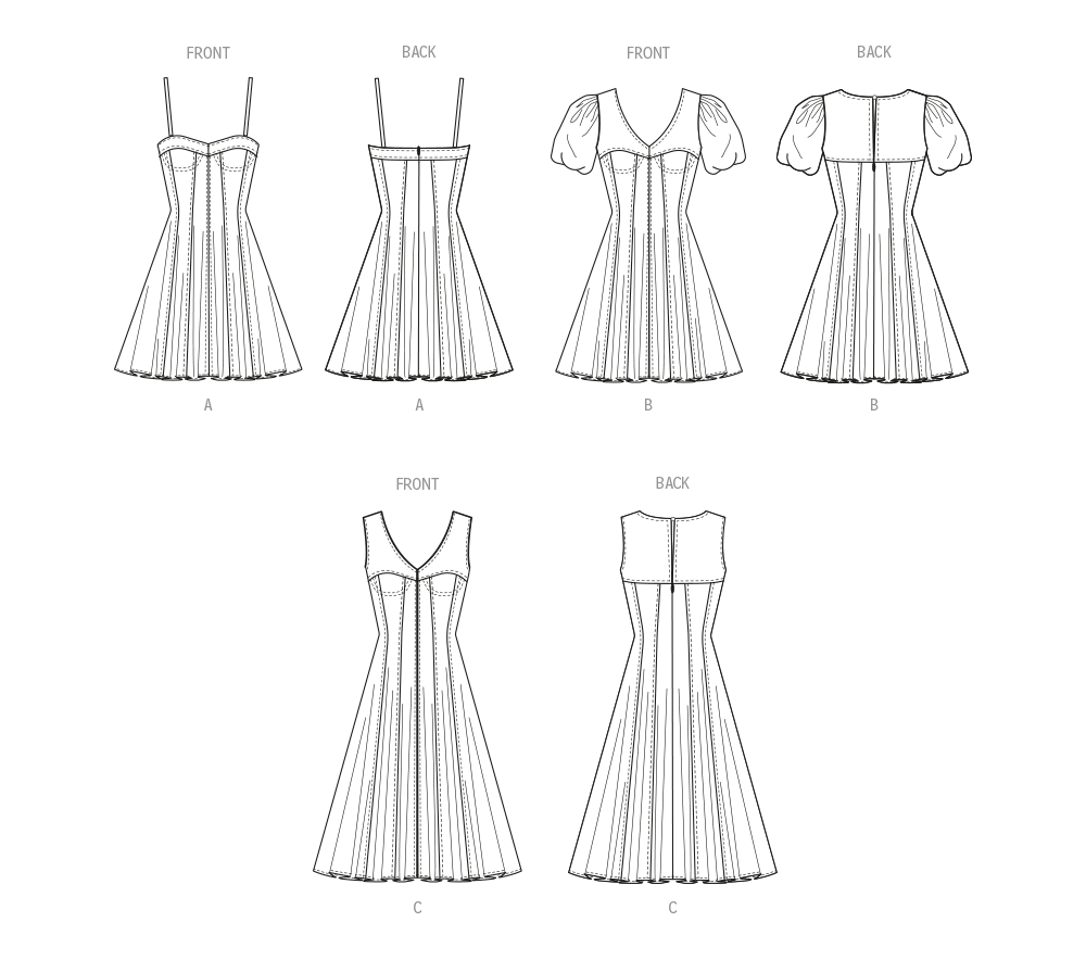 Patron McCall's n°8405 - Robe ajustée et évasée