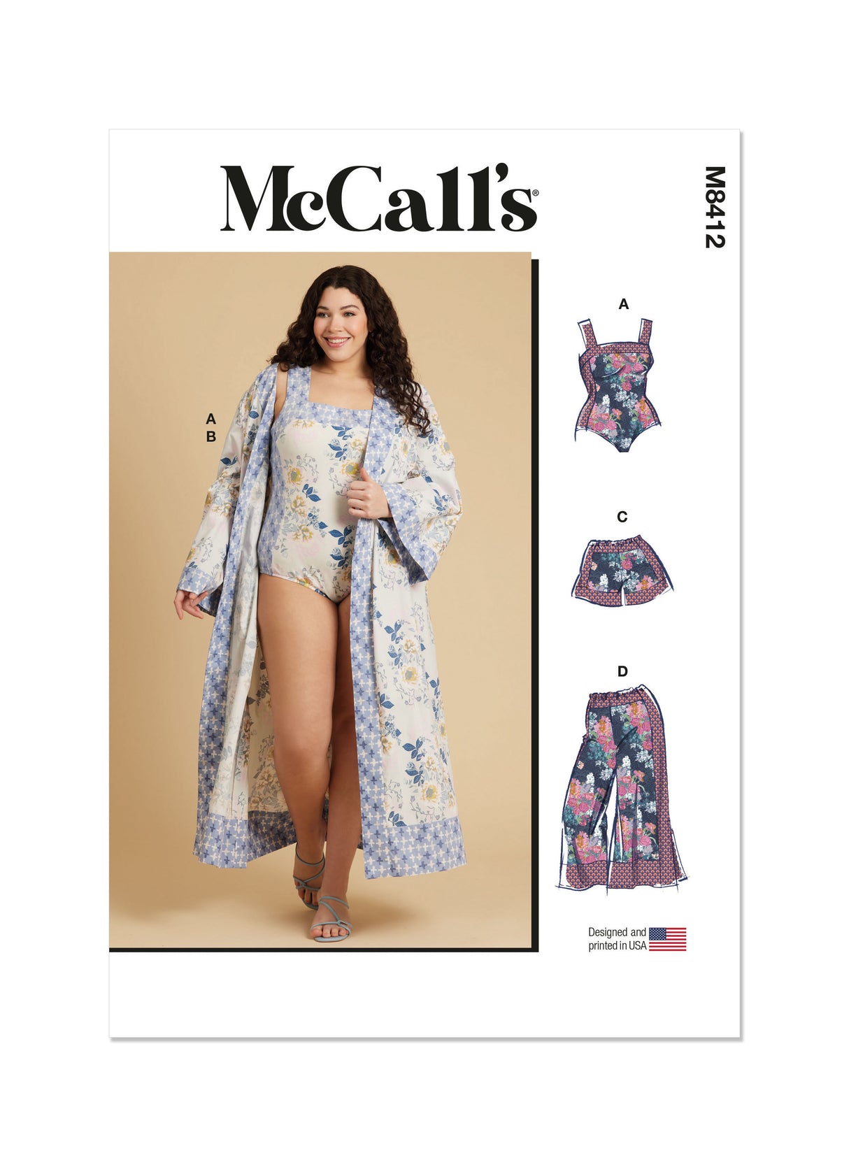Patron McCall's n°8412 - Body, peignoir, short et pantalon