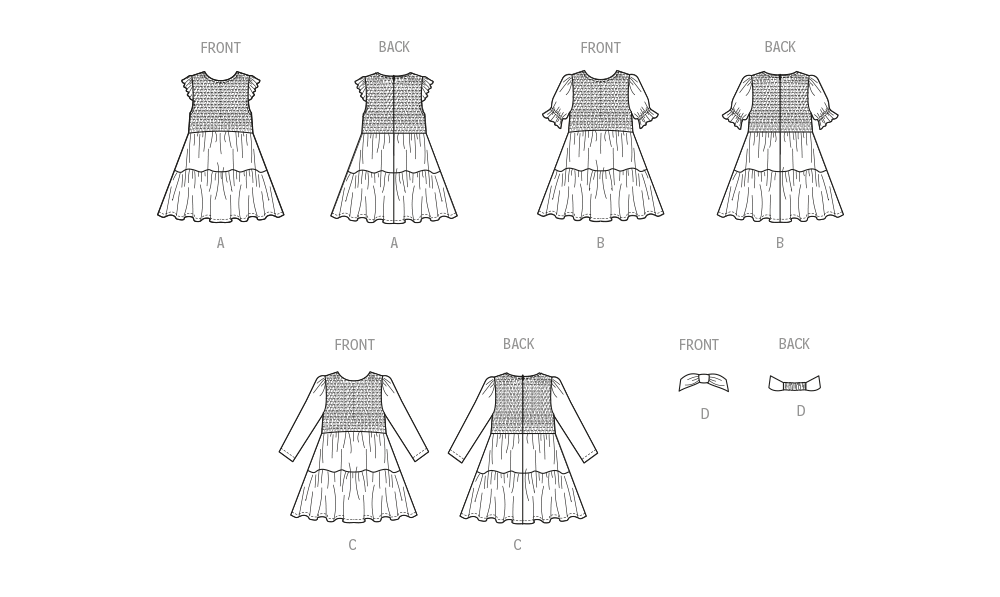 Patron McCall's n°8417 - Robe d'enfant avec variations de manches et bandeau