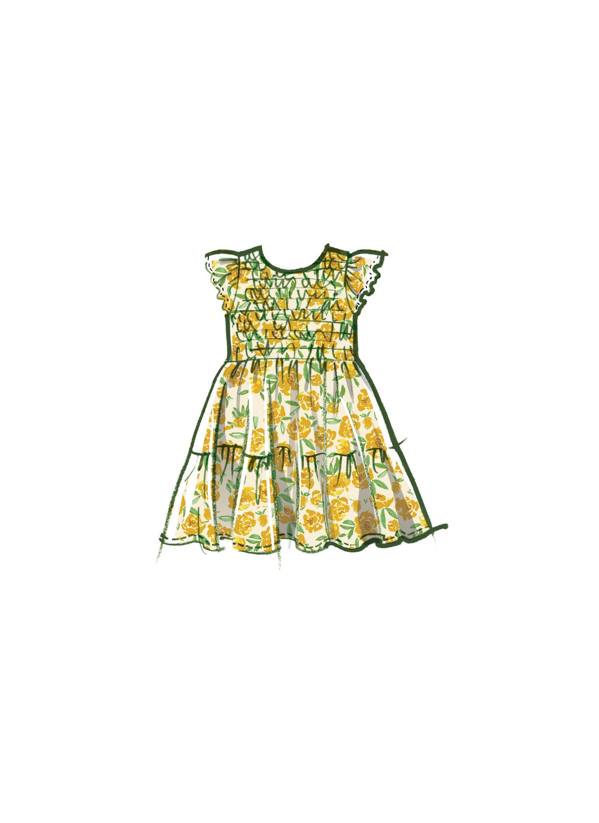 Patron McCall's n°8417 - Robe d'enfant avec variations de manches et bandeau
