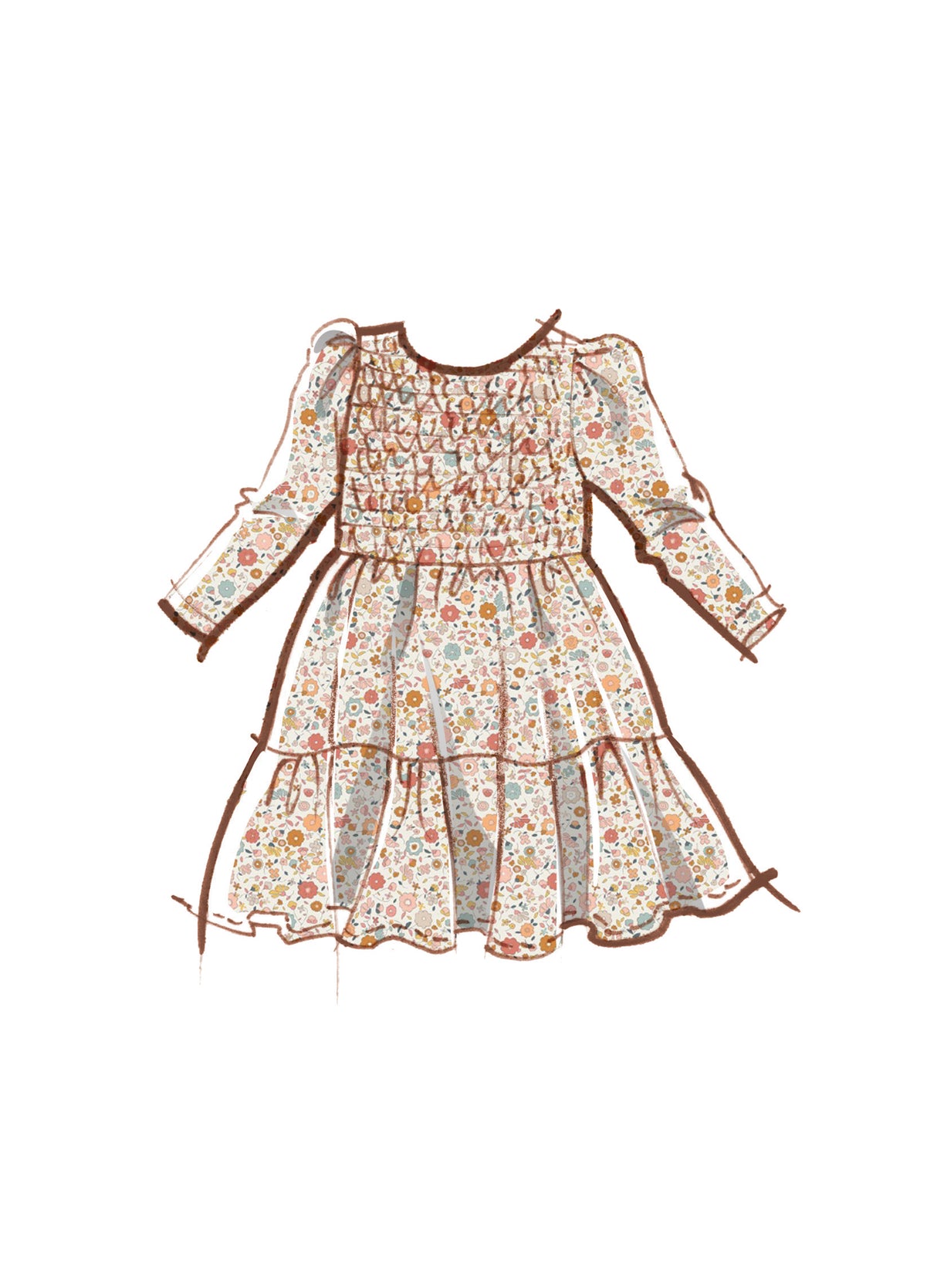 Patron McCall's n°8417 - Robe d'enfant avec variations de manches et bandeau