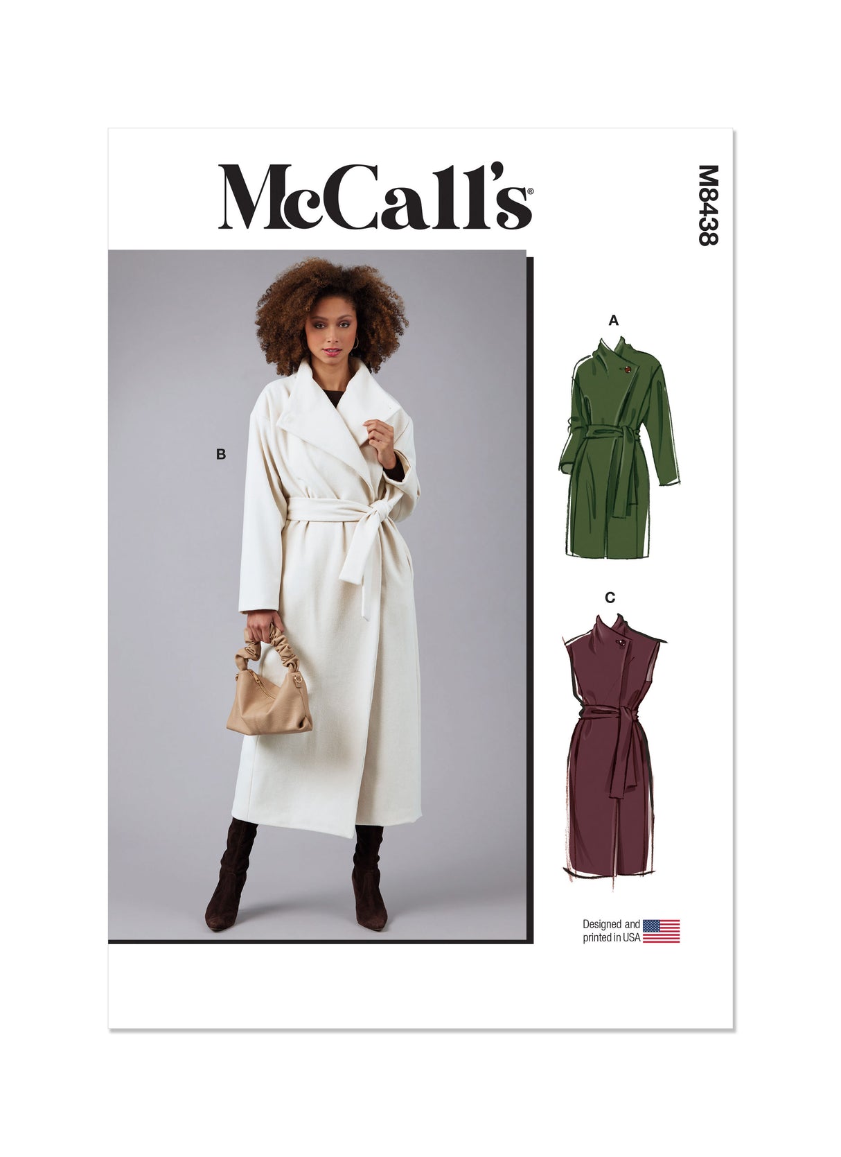 Patron McCall's n°8438 - Manteau et gilet pour femme