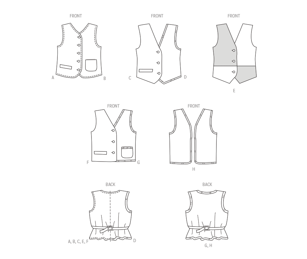 Patron McCall's n°8442 - Gilet doublé unisexe