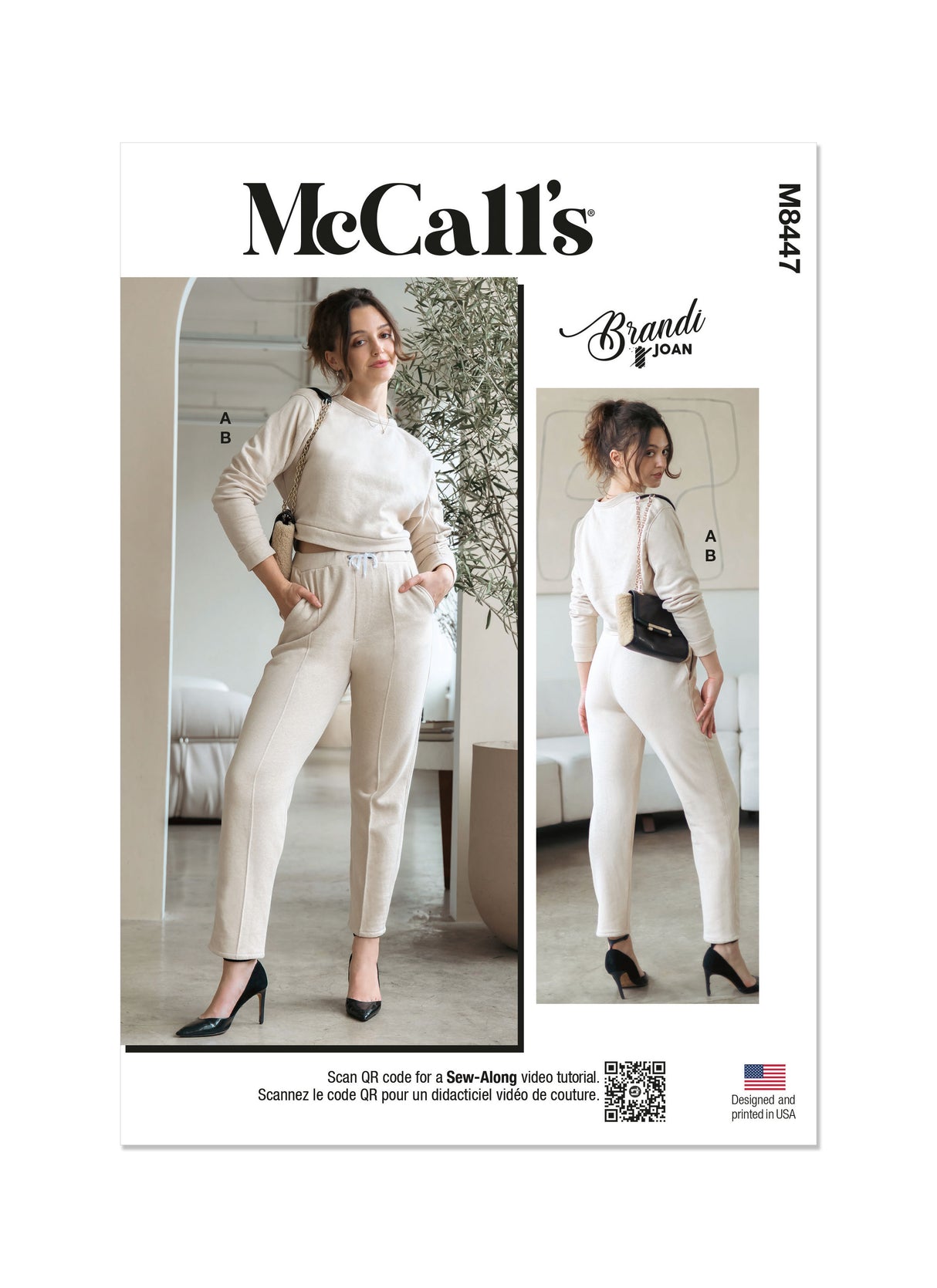 Patron McCall's n°8447 - Ensemble sweat et pantalon pour femme