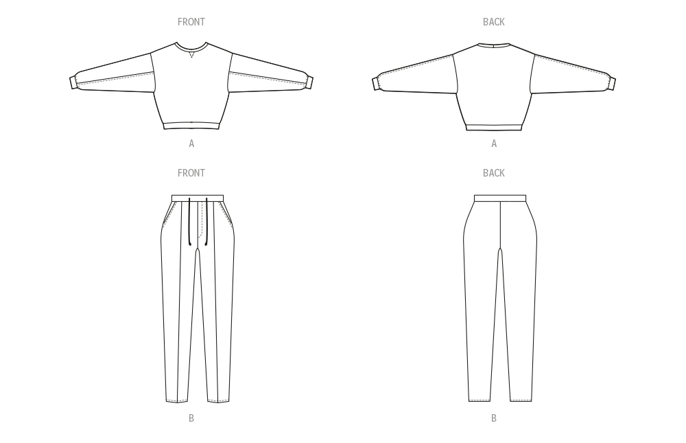 Patron McCall's n°8447 - Ensemble sweat et pantalon pour femme