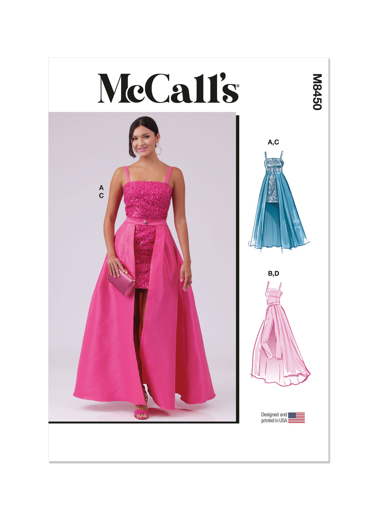 Patron McCall's n°8450 - Robe ou combinaison avec surjupe amovible