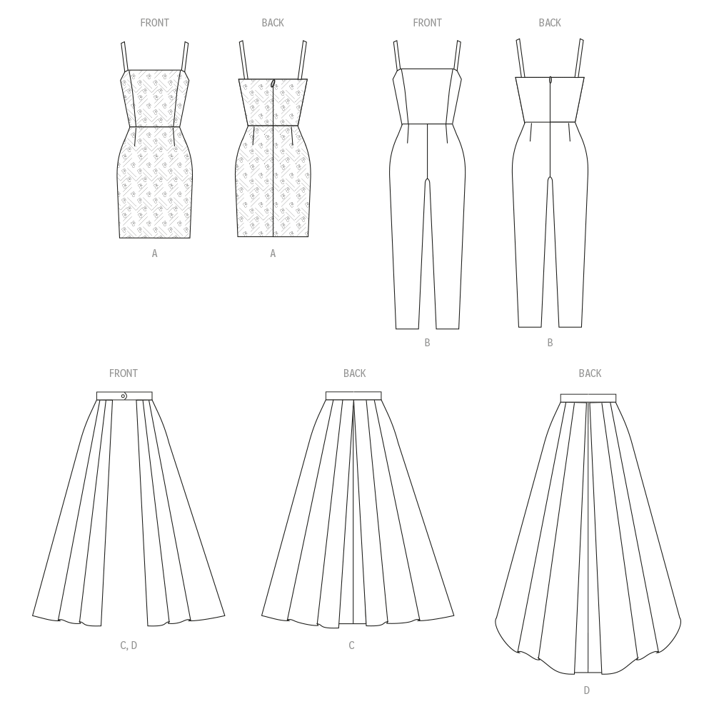 Patron McCall's n°8450 - Robe ou combinaison avec surjupe amovible
