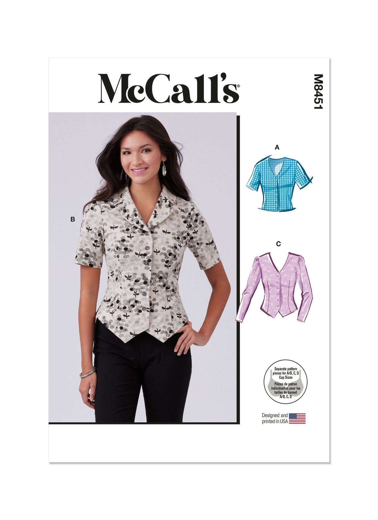 Patron McCall's n°8451 - Hauts pour femme