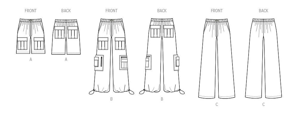 Patron McCall's n°8458 - Shorts et pantalons unisexes à enfiler