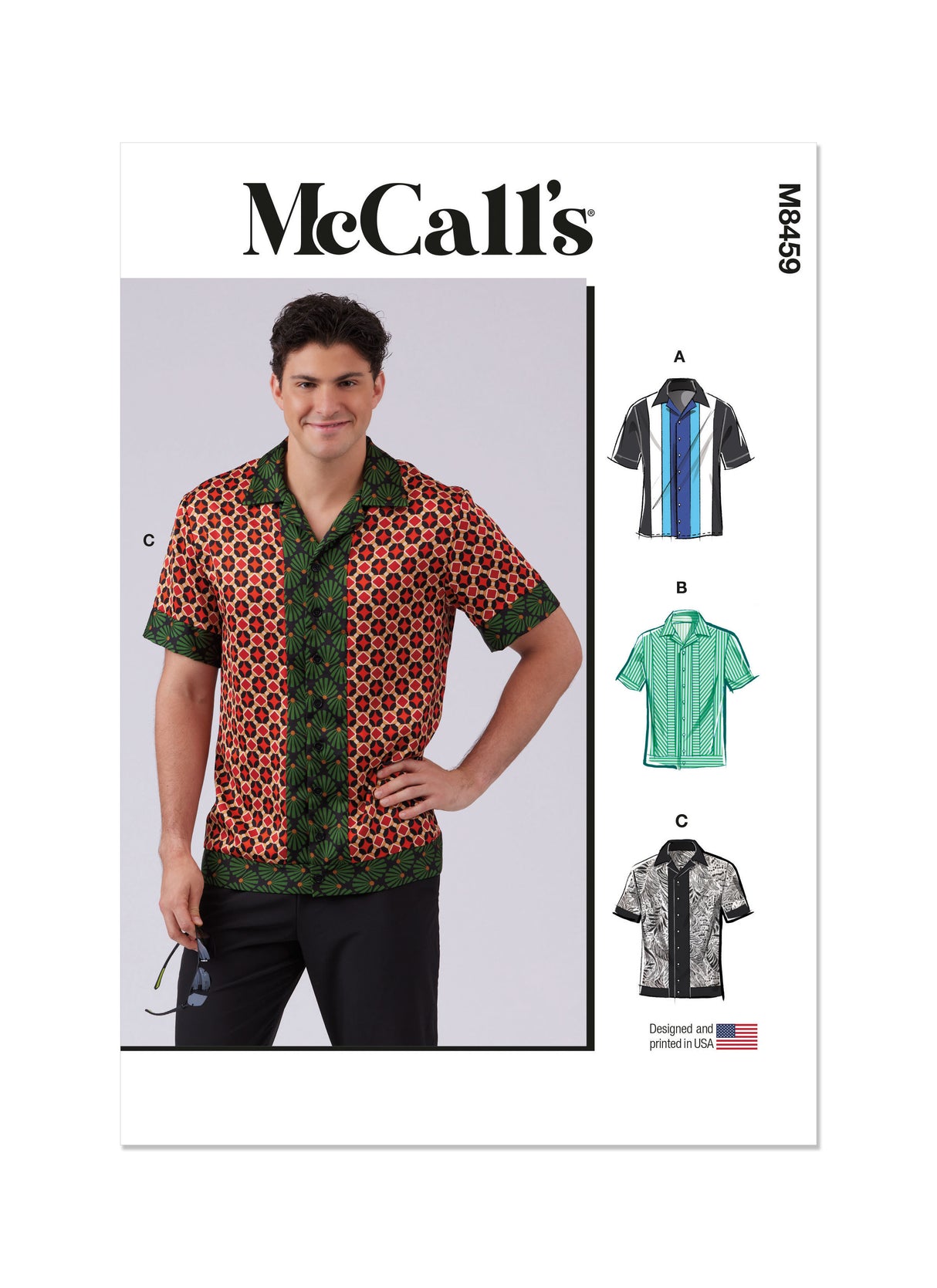 Patron McCall's n°8459 - Chemise de bowling ajustée pour homme