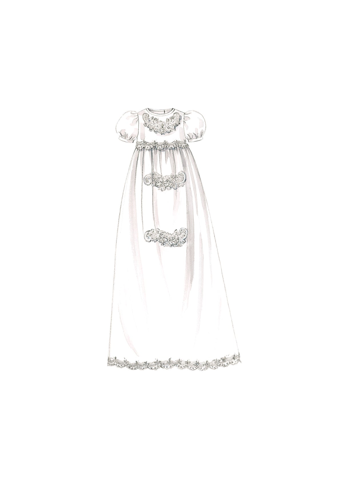 Patron McCall's n°8460 - Robe de baptême et bonnet pour bébé