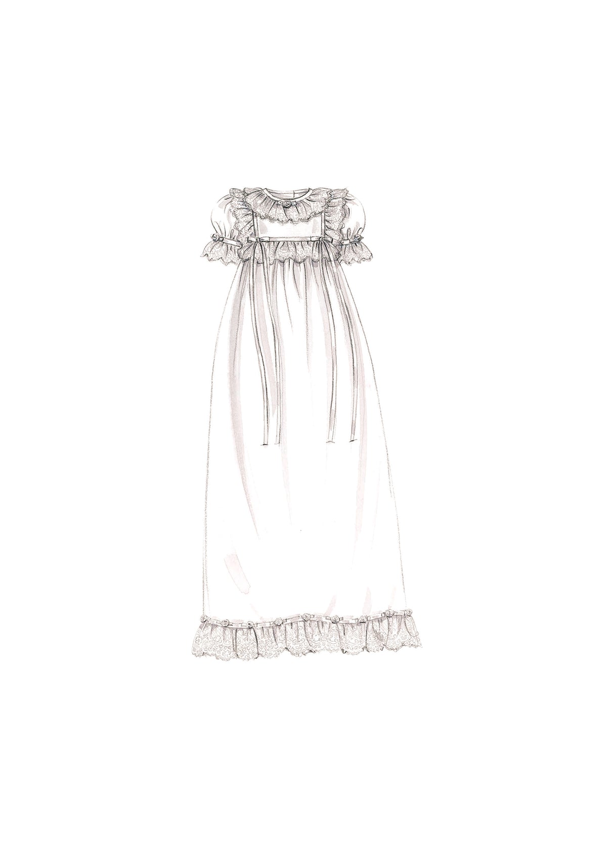 Patron McCall's n°8460 - Robe de baptême et bonnet pour bébé