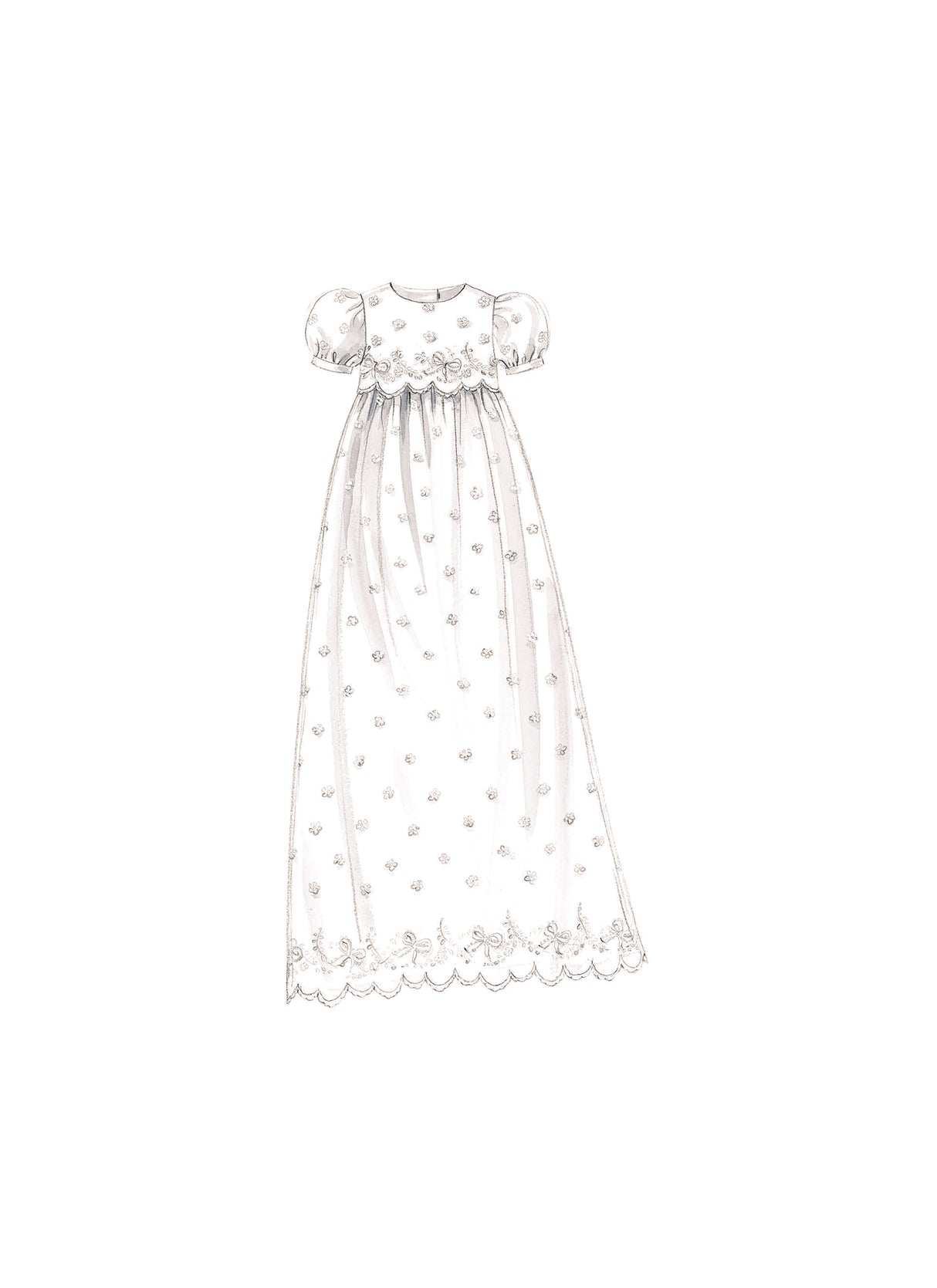 Patron McCall's n°8460 - Robe de baptême et bonnet pour bébé