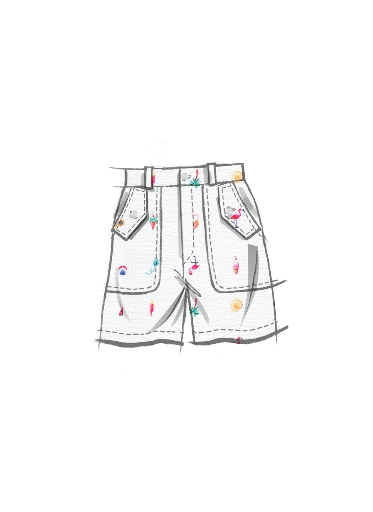 Patron McCall's n°8462 - Ensemble chemise, robe, short et pantalon pour enfants