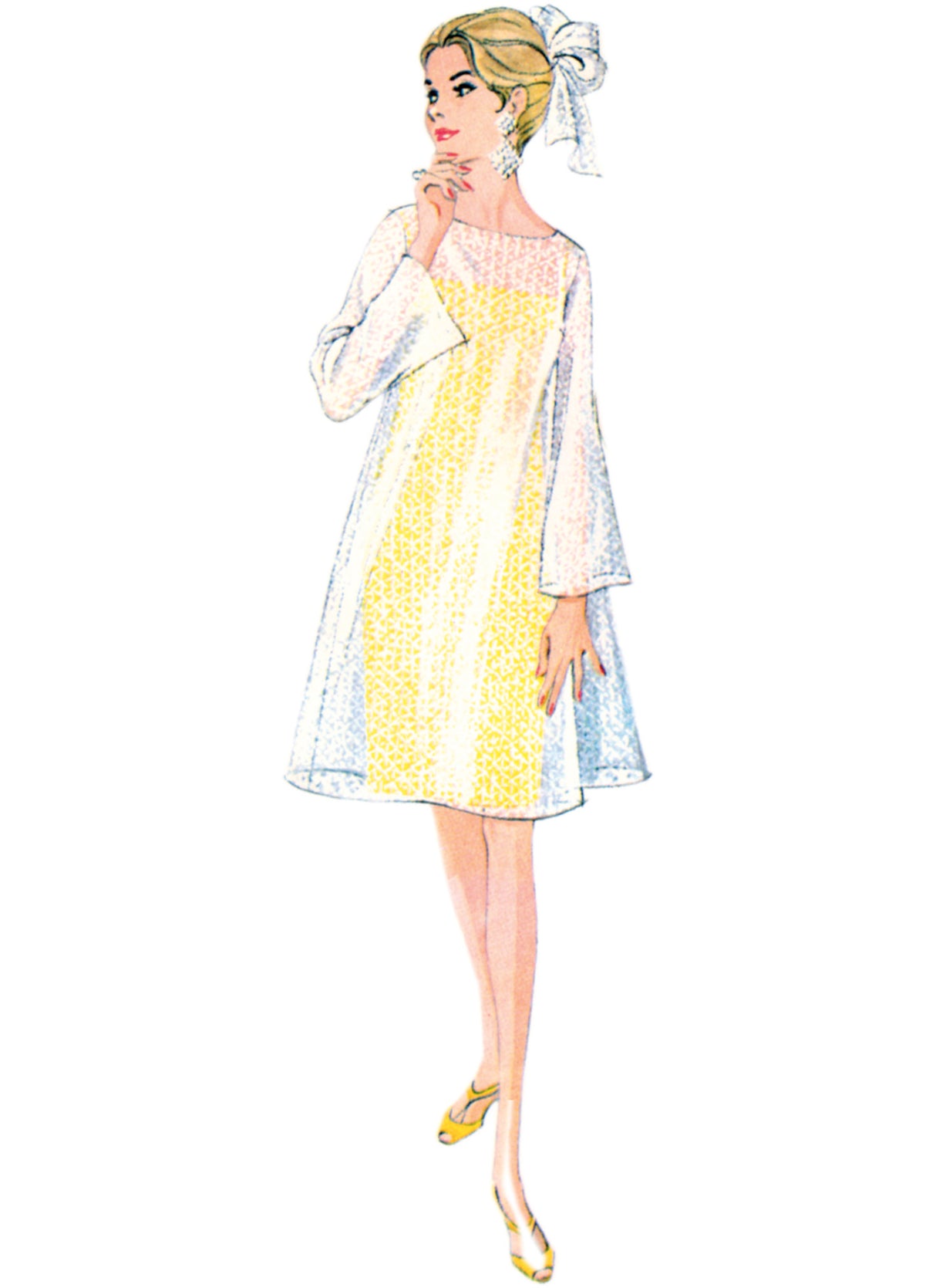 Patron McCall's n°8466 - Robe nuisette et surrobe transparente