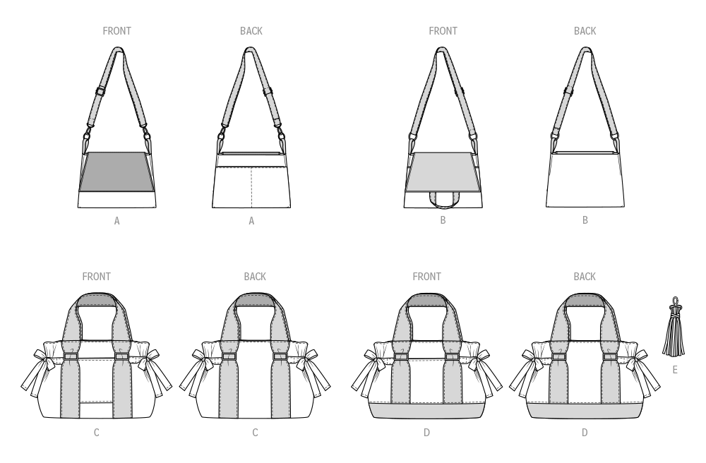 Patron McCall's n°8467 - Collection de sacs polyvalents