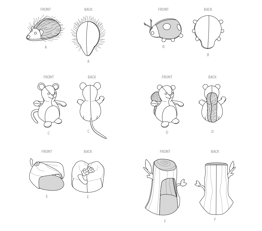 Patron McCall's n°8469 - Animaux en peluche et leurs maisons