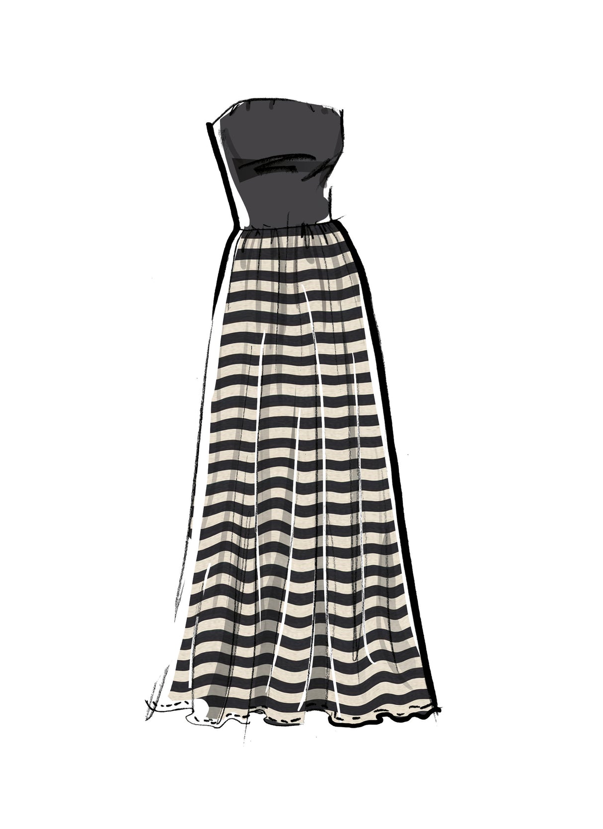 Patron McCall's n°8476 - Robe longue avec corsage en tricot