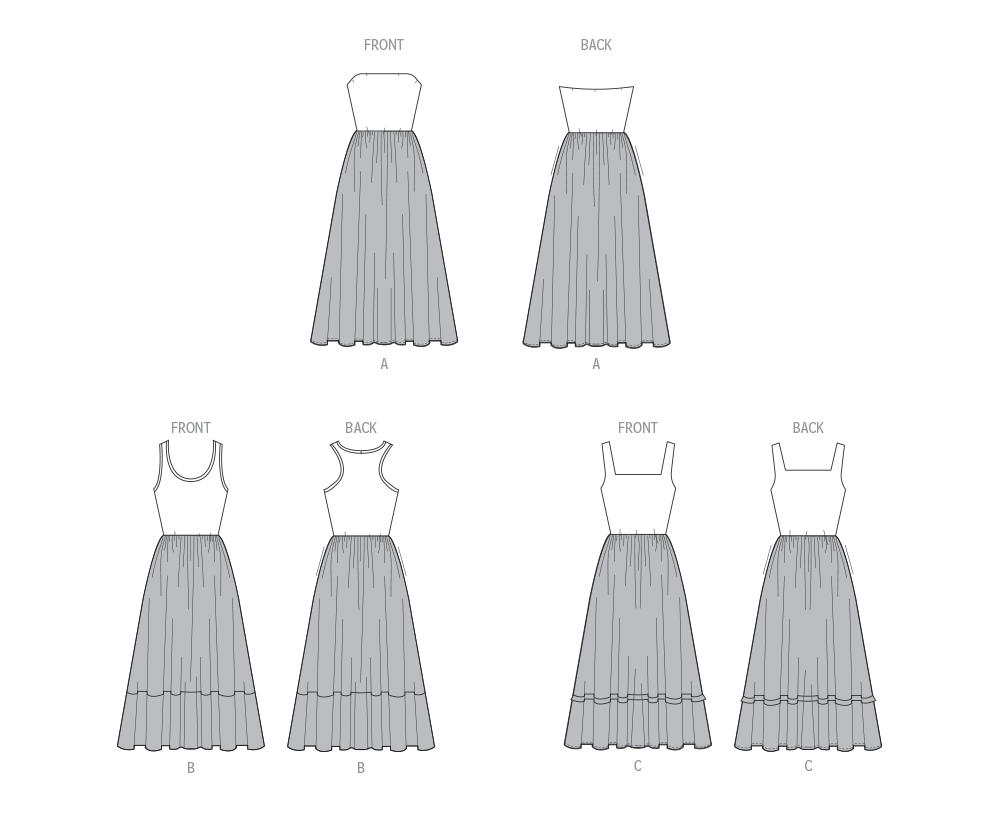 Patron McCall's n°8476 - Robe longue avec corsage en tricot