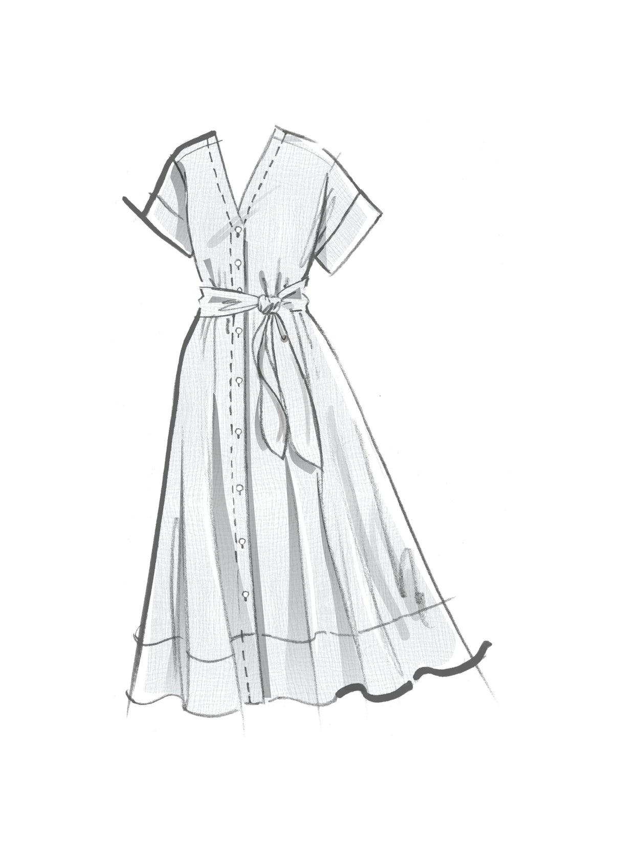 Patron McCall's n°8477 - Robe-chemise à épaules tombantes