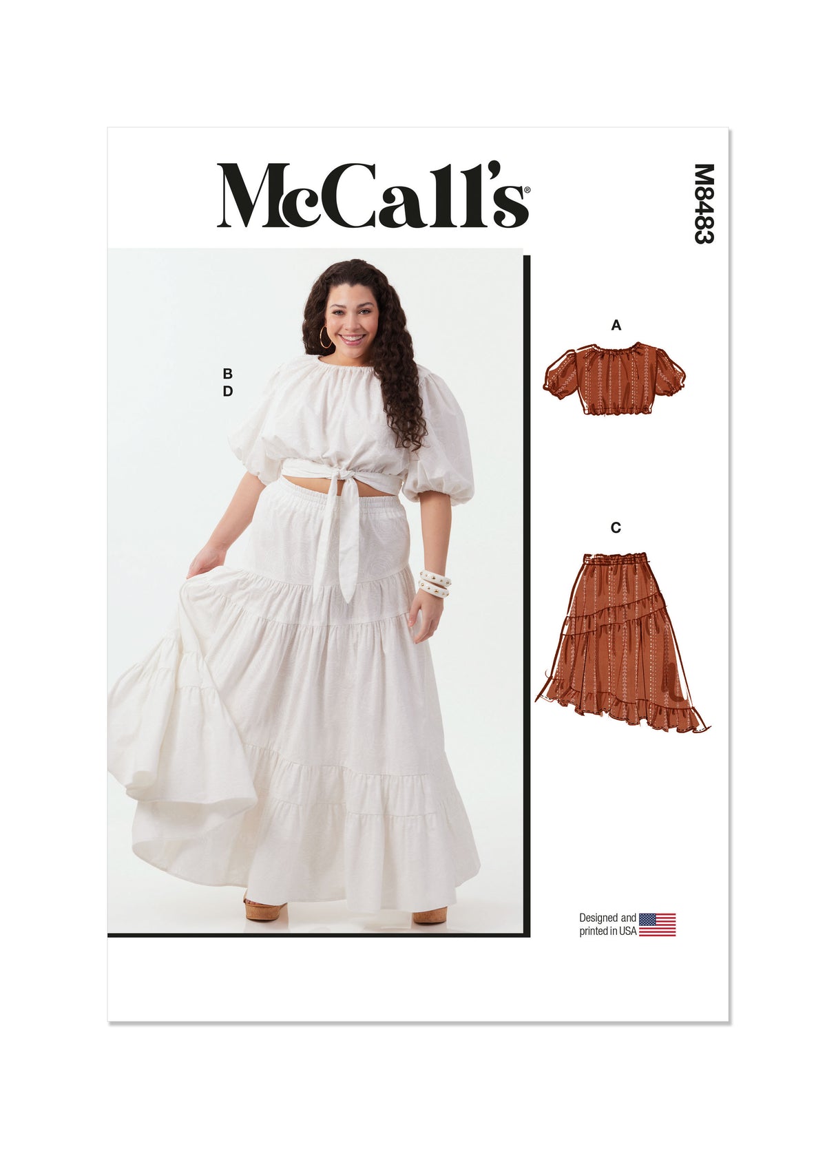 Patron McCall's n°8483 - Hauts et jupes pour femmes
