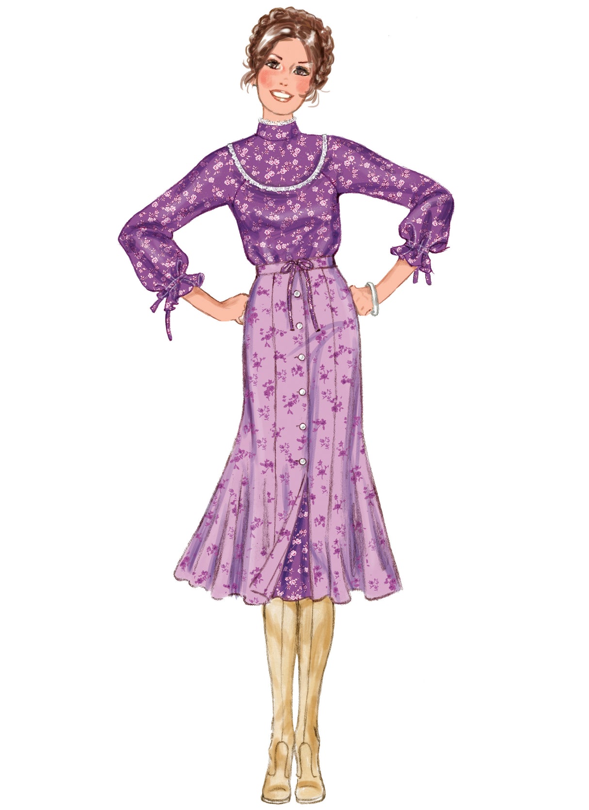 Patron McCall's n°8490 - Hauts et jupes vintage pour femmes