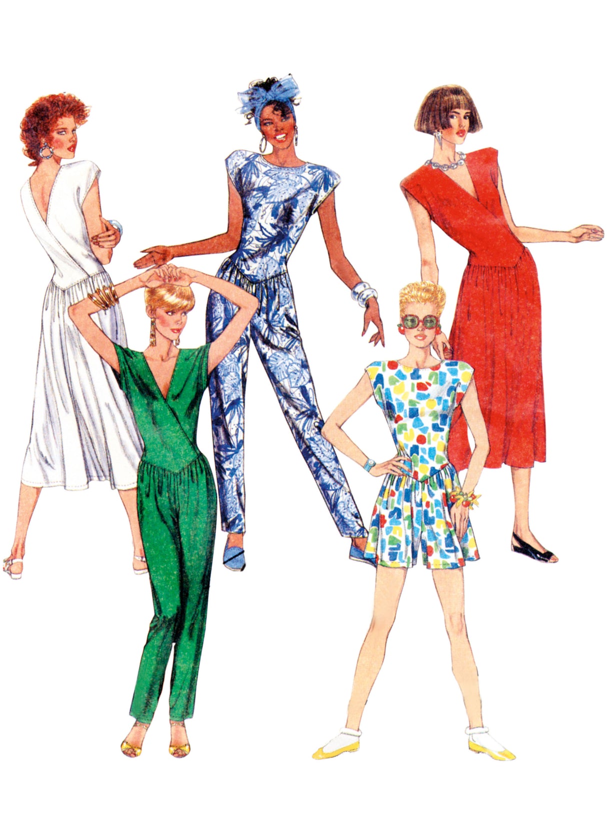 Patron McCall's n°8500 - Robe et combinaison vintage des années 1980