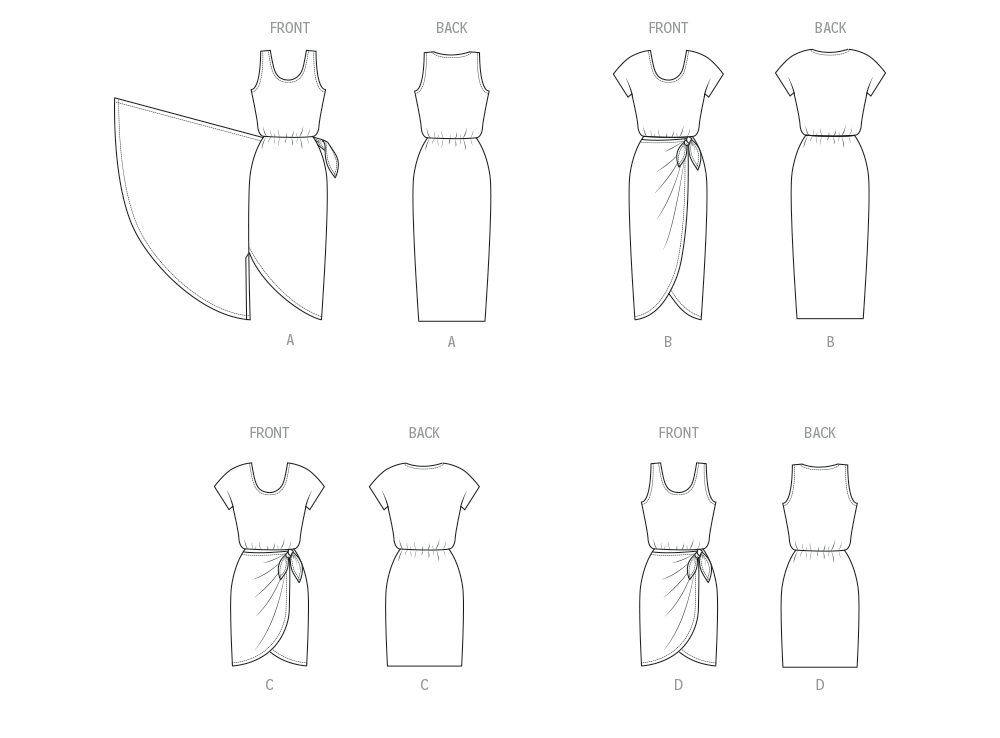 Patron McCall's n°8501 - Robe sarong des années 1990