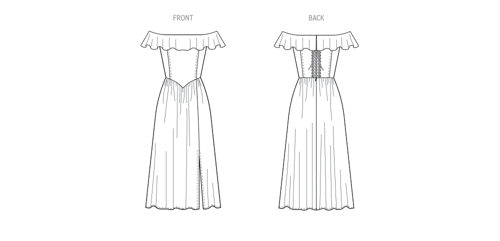 Patron McCall's n°8503 - Robe à épaules dénudées