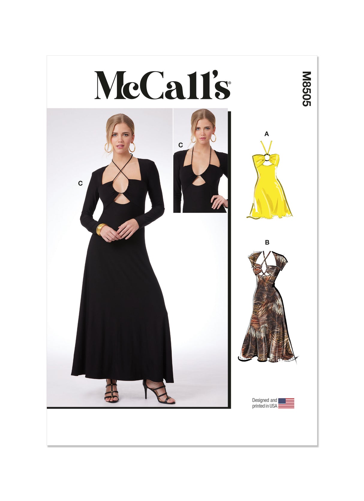 Patron McCall's n°8505 - Robe en maille avec détail découpé