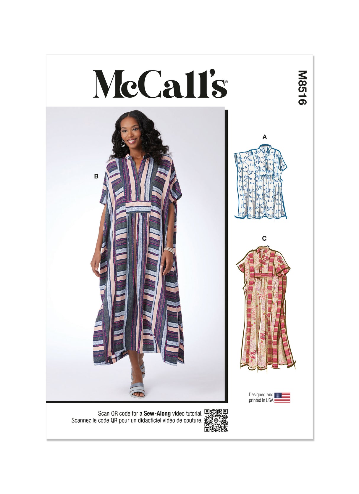Patron McCall's n°8516 - Caftans élégants en deux longueurs
