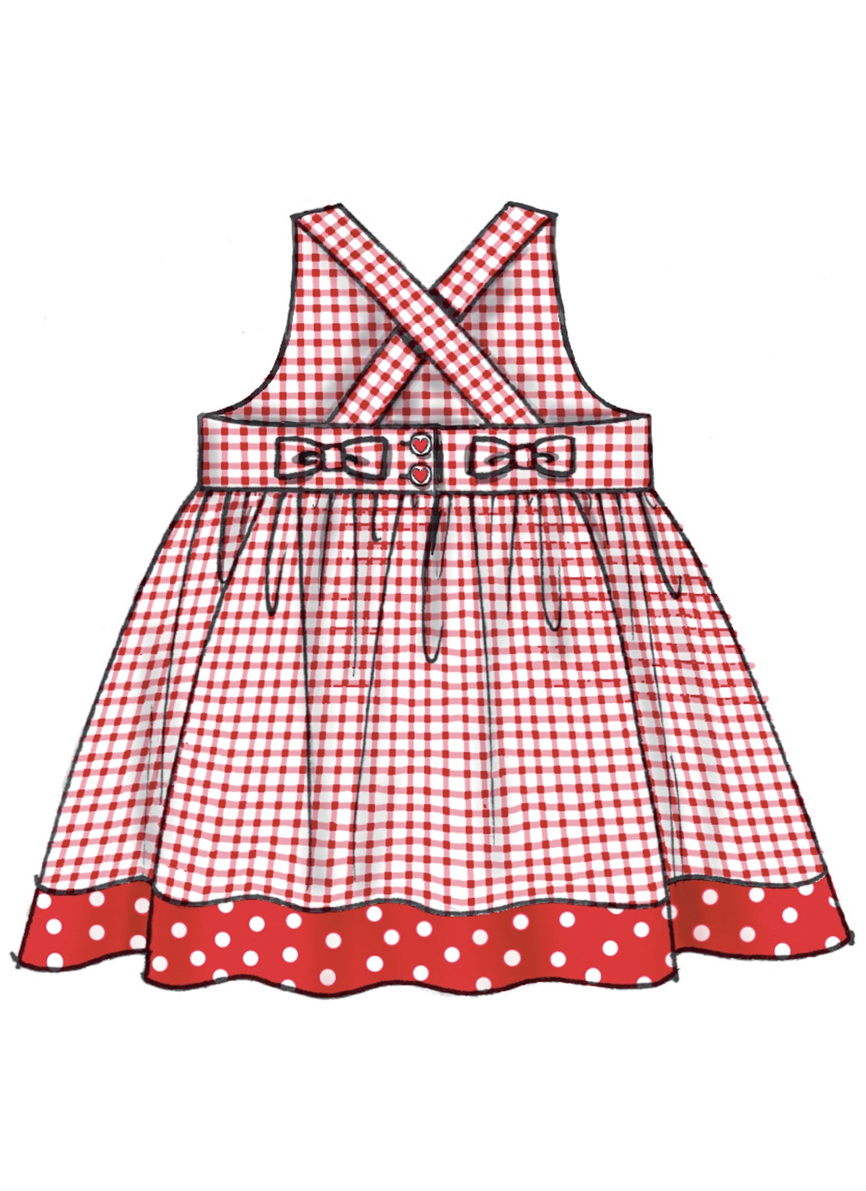 Patron McCall's n°8519 - Robe et barboteuse pour fillettes