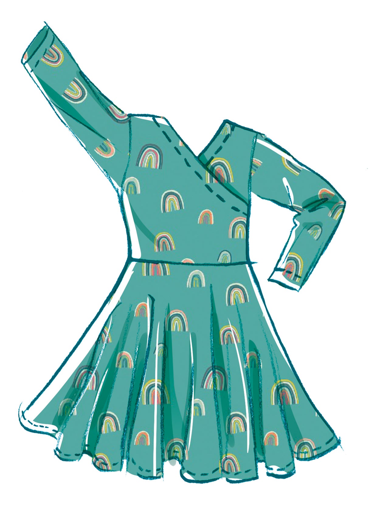 Patron McCall's n°8520 - Robe cache-cœur pour fillettes