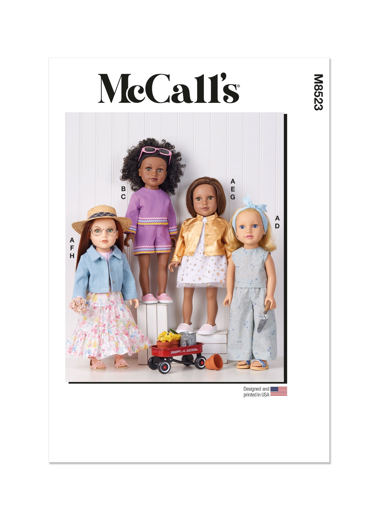 Patron McCall's n°8523 - Vêtements pour poupées de 18 pouces
