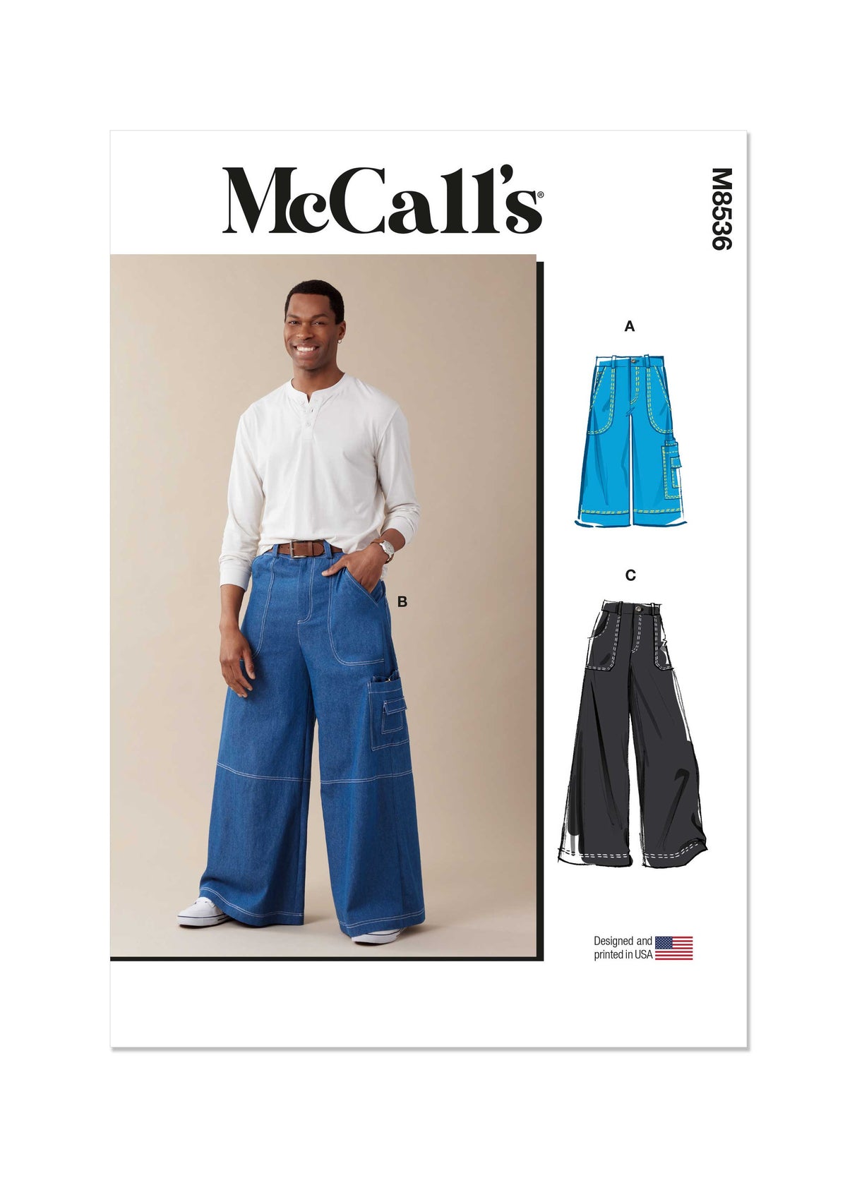 Patron McCall's n°8536 - Short et pantalon cargo pour hommes