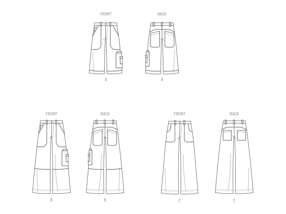 Patron McCall's n°8536 - Short et pantalon cargo pour hommes