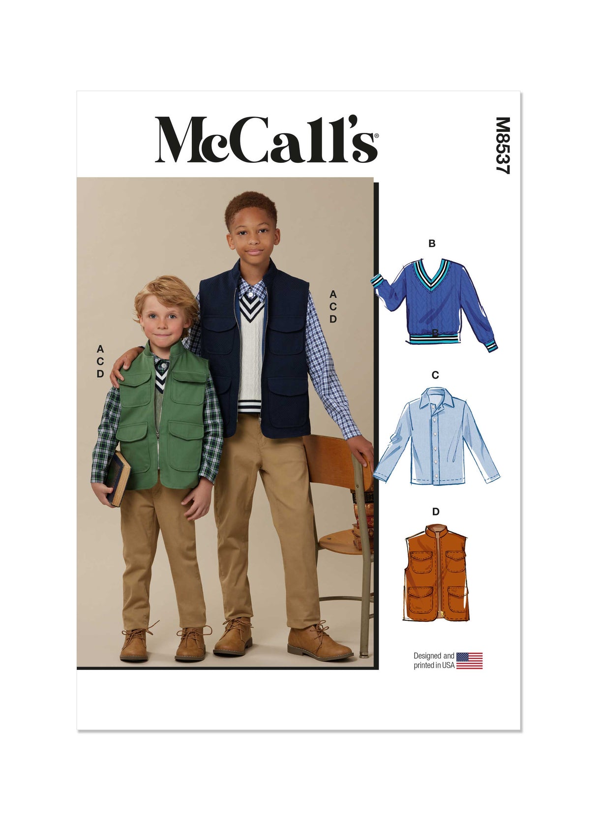Patron McCall's n°8537 - Gilet et haut pour enfants