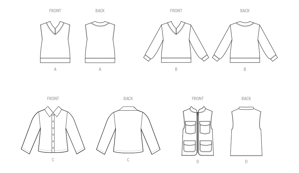 Patron McCall's n°8537 - Gilet et haut pour enfants