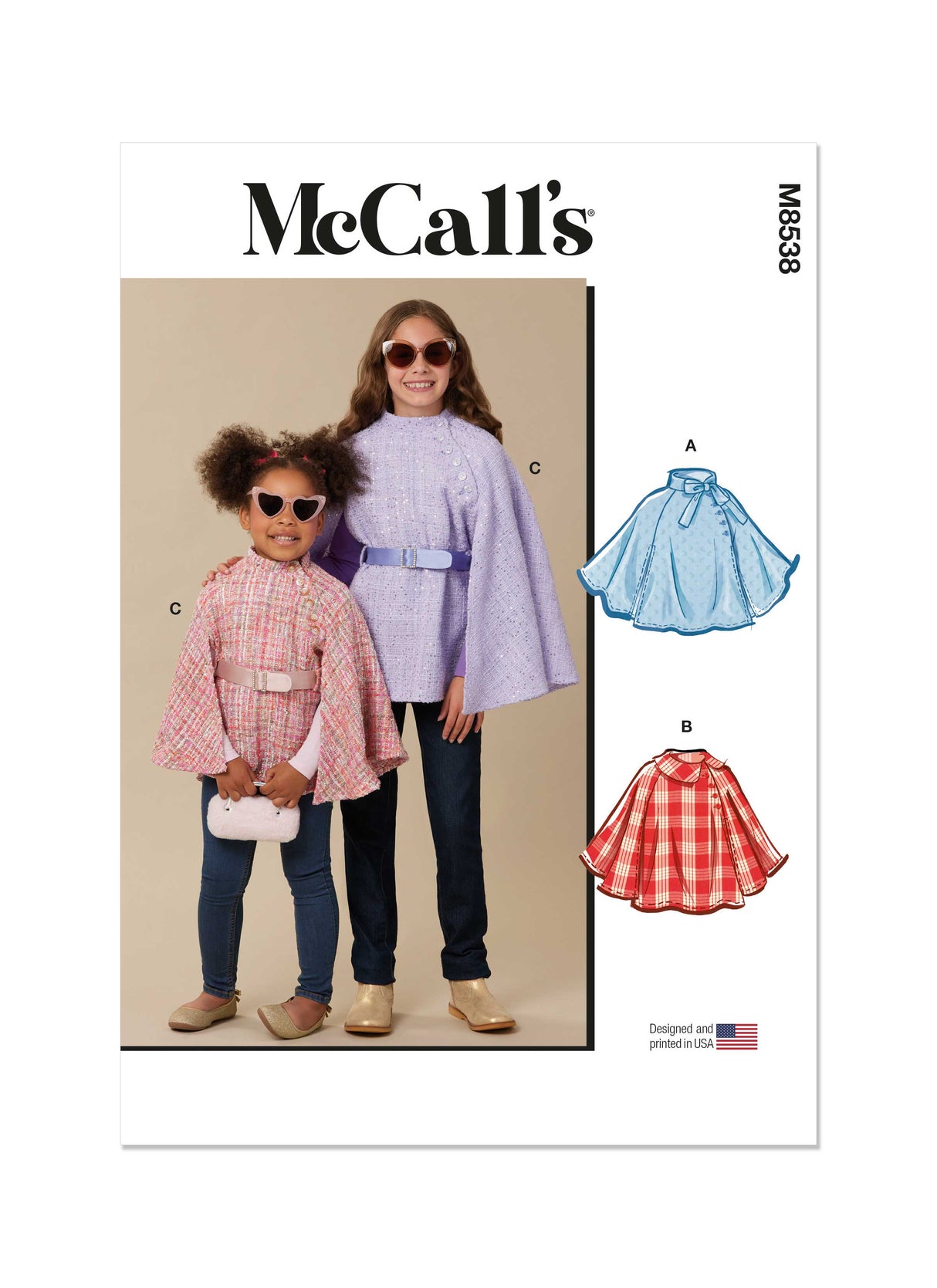 Patron McCall's n°8538 - Capes élégantes pour enfants